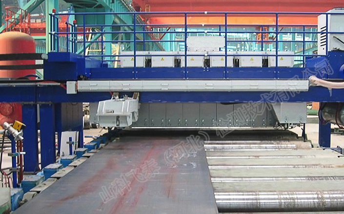 Steel plate online ultrasonic automatic flaw detection equipment